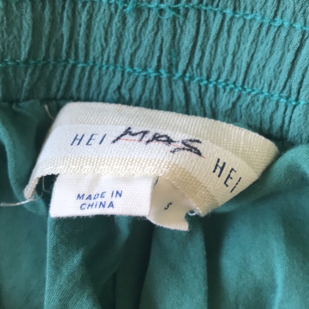 Anthropologie hei hei shorts embroidered green cream - Picture 7 of 16
